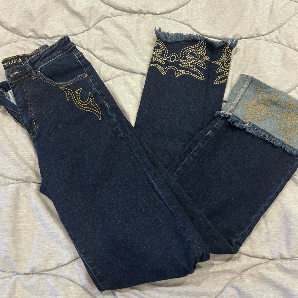 Lucky and blessed jeans